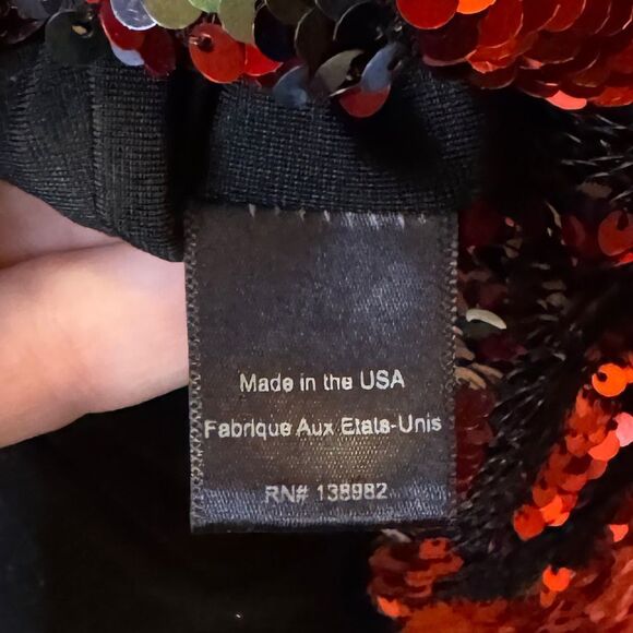 DRESS THE POPULATION Katy Reversible Sequin Body-Con Dress Women’s Size XL - Picture 8 of 9